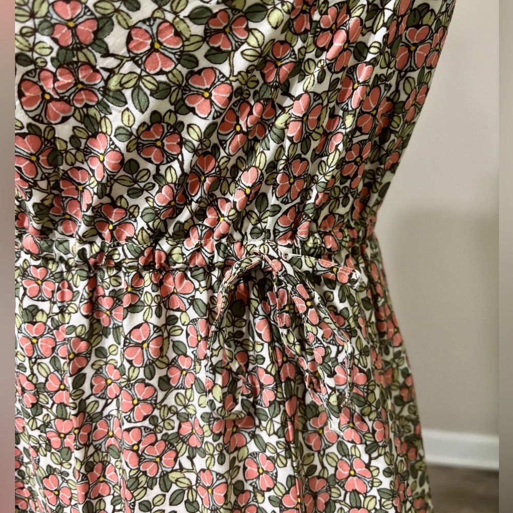 Max Studio Pink and Green Floral Midi Dress - Picture 4 of 8